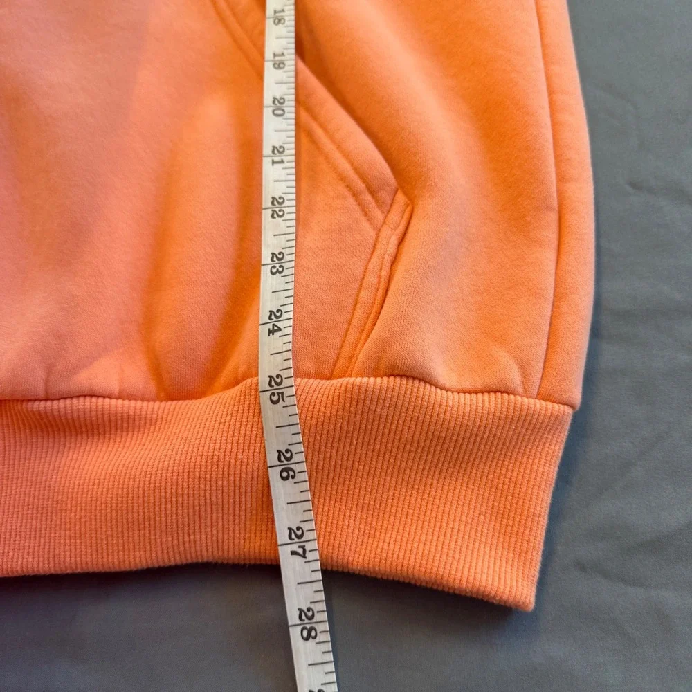Comfrt Zip‎ Up Hoodie Unisex Medium Orange Streetwear Utility Fleece Jacket